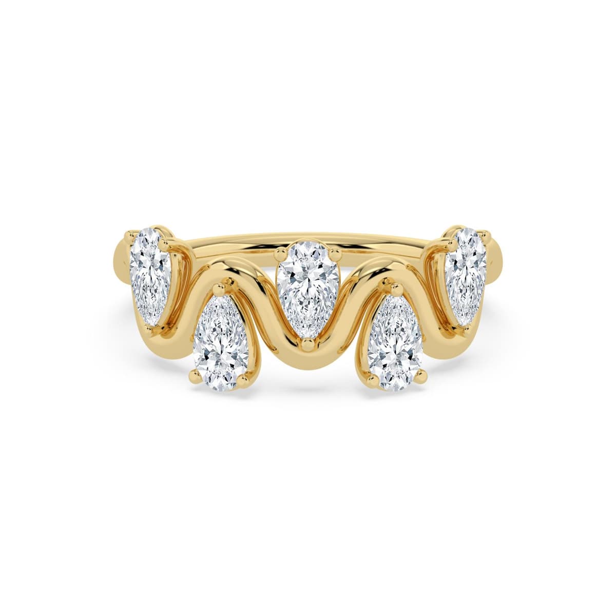 14K Yellow Gold Lab Grown Diamond RING 1.17 ctw SJR62294PE-1.10CT