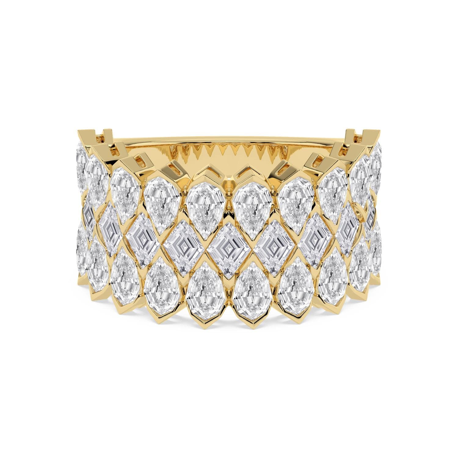 14K Yellow Gold Lab Grown Diamond RING 4.11 ctw SJR62447-4.00CT