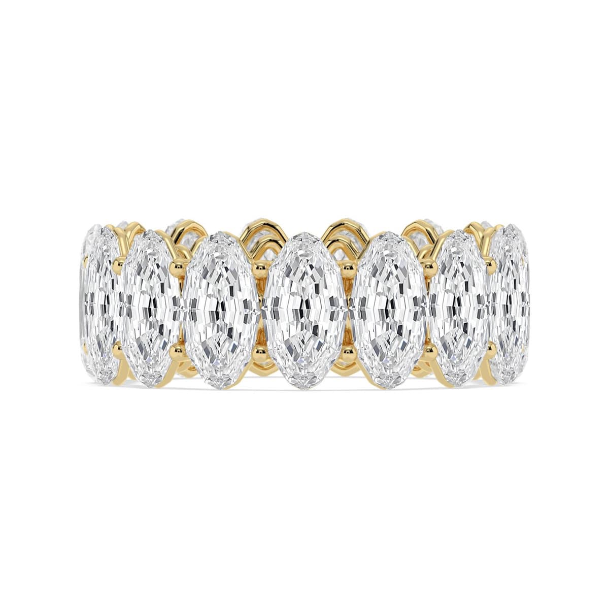 14K Yellow Gold Lab Grown Diamond WEDDING RINGS 11.11 ctw SJR62535LSOV-0.70PT